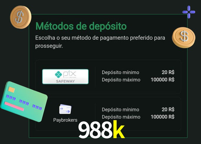 O cassino 988k oferece uma grande variedade de métodos de pagamento
